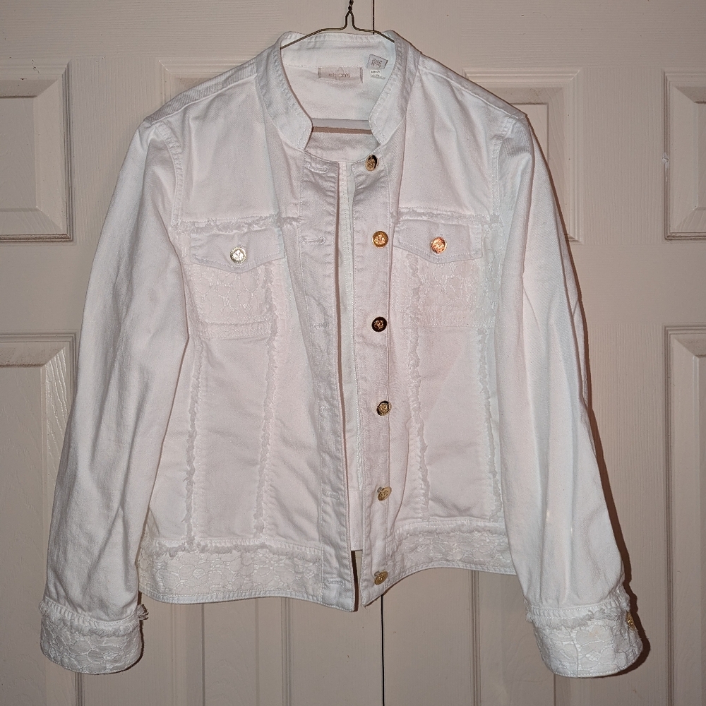 Chicos white denim and lace 3